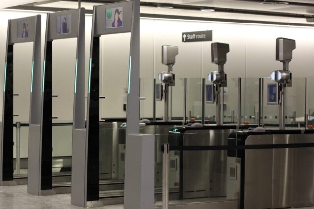 ePassport self-service gates at Heathrow Airport Terminal 4
