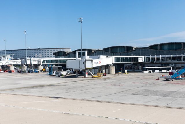 Jet bridges at Terminal 2 of Paris-Charles de Gaulle Airport