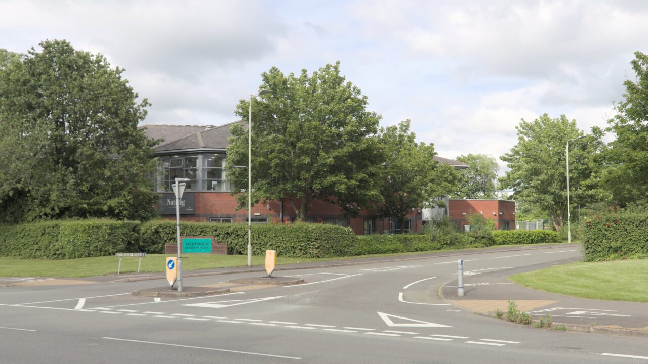 Whitwick Business Park in Coalville, Leicestershire, a commercial area with business buildings