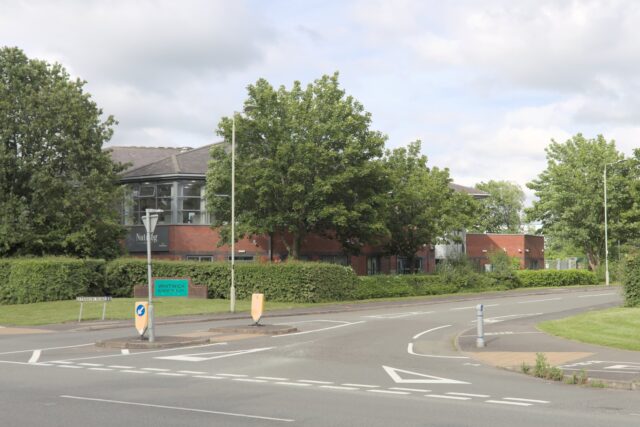 Whitwick Business Park in Coalville, Leicestershire, a commercial area with business buildings