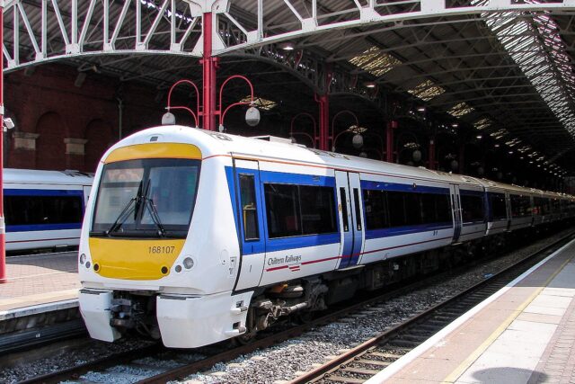 A Chiltern Railways class 168 train