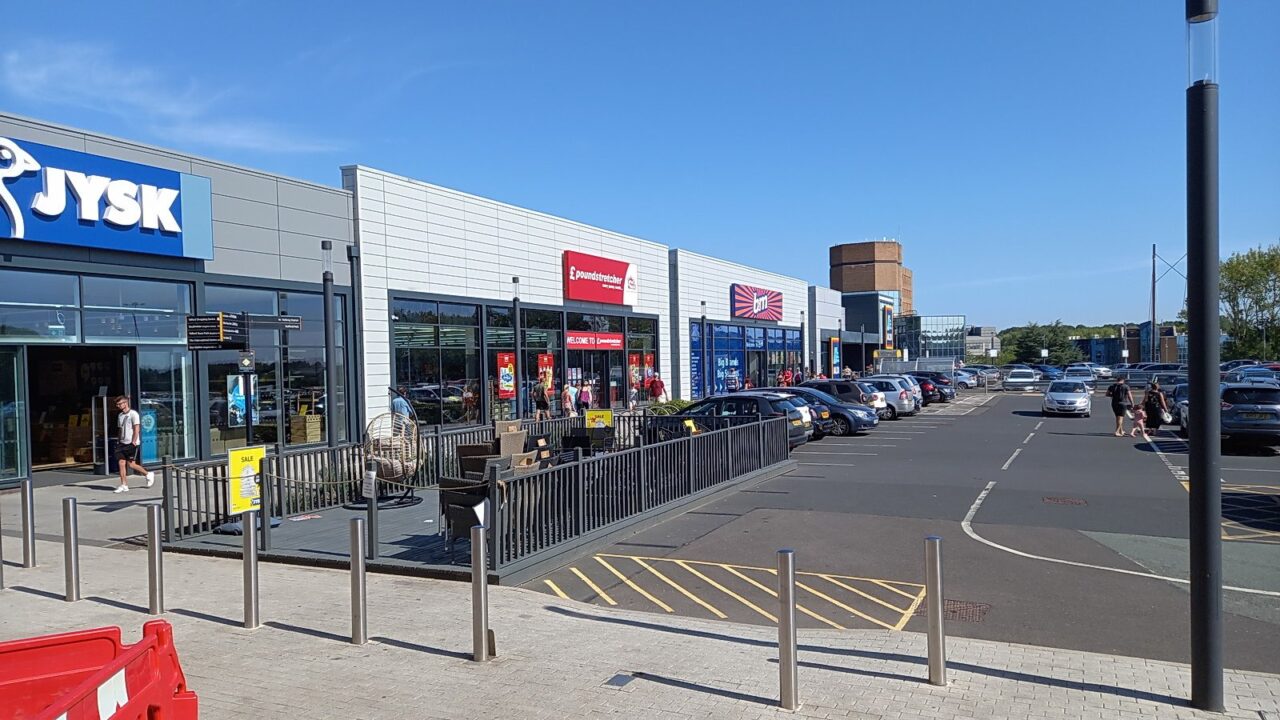 Telford Town Centre shops storefront